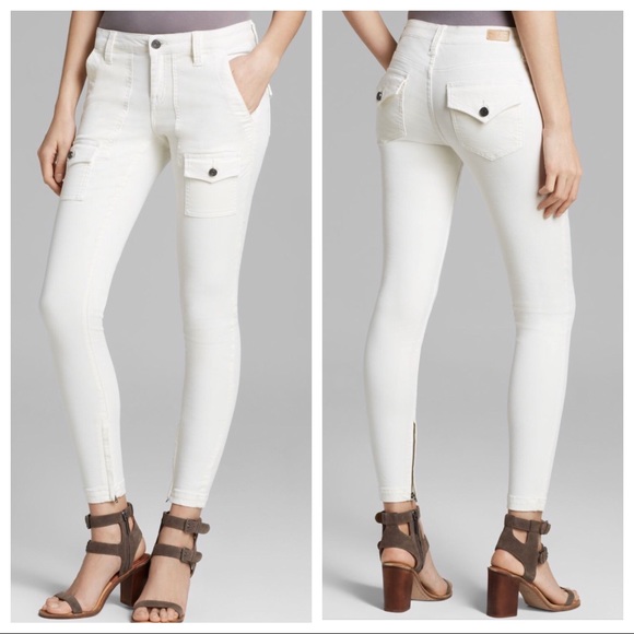 skinny stretch white jeans